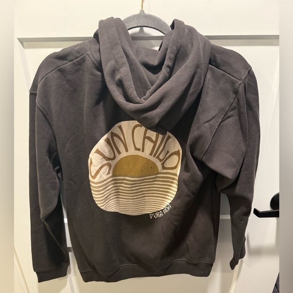 Pura Vida Sun Child NWT Hoodie Vintage Black Pullover Women’s Small Graphic Boho - Picture 5 of 5